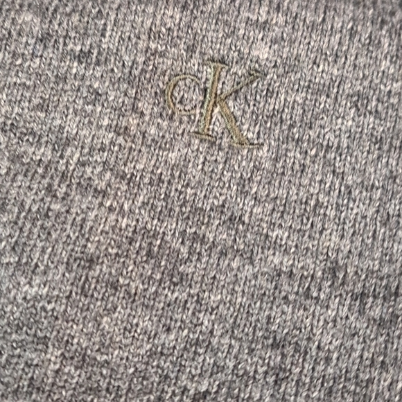Calvin Klein Gunmetal Heather Grey Wool Blend Crew Neck Size XS - Picture 14 of 14